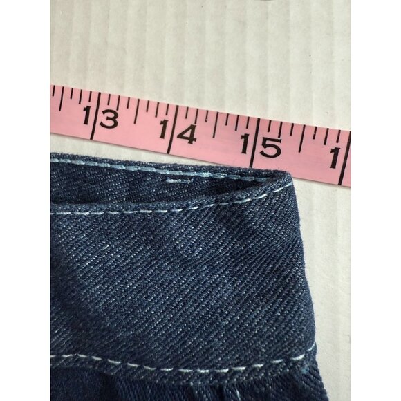 JNCO Men’s Dark Wash Denim Jeans XL Size 3 — Tribal Skull Graphic Y2K Streetwear - Picture 7 of 12